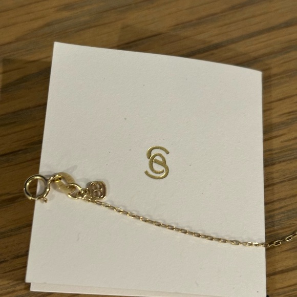 Sydney Evan pendant necklace, pure collection, 14 K gold chain and LOVE script - Picture 6 of 7